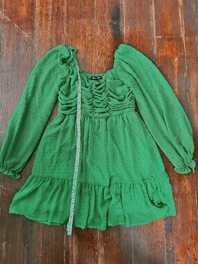 Midnight Doll Long Sleeve Dress Baby Doll Mini Size M